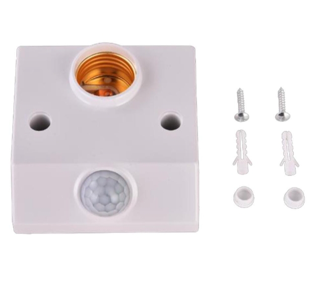 Smart PIR Motion Sensor 220VAC Light Holder for Indoor/Outdoor – E27/ Home Sensor Security Light - Gallery 3
